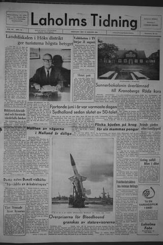 Förstasidan, Fredag 14 augusti 1964