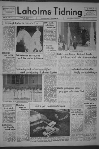 Förstasidan, Måndag 14 december 1964