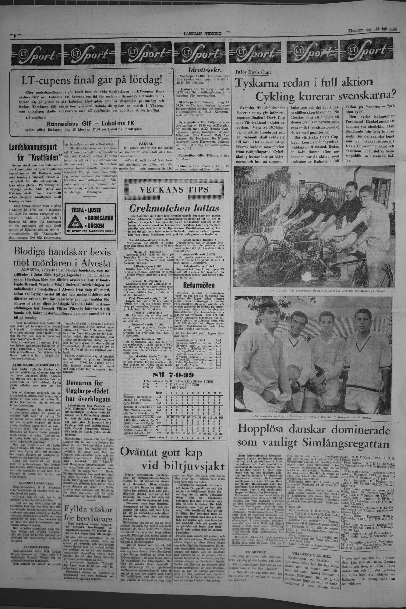 Laholms Tidning Tisdag 14 juli 1964, sida 6