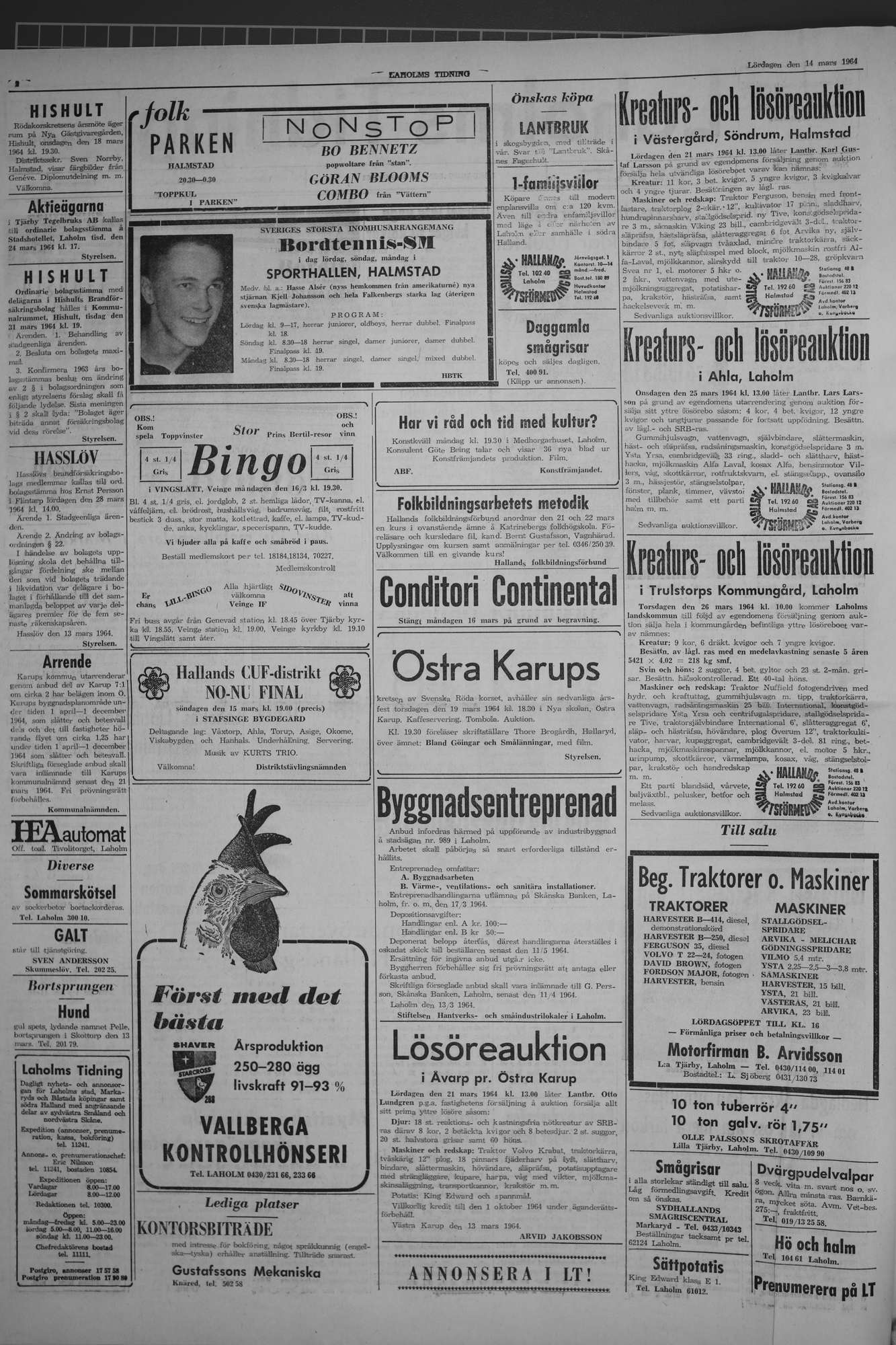 Laholms Tidning Lördag 14 mars 1964, sida 2
