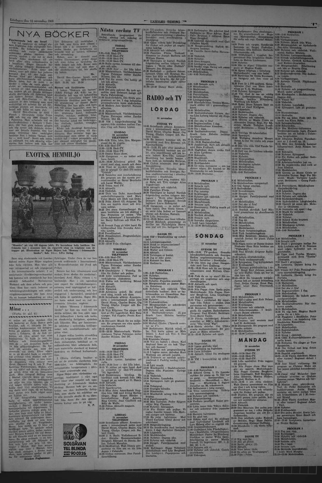 Laholms Tidning Lördag 14 november 1964, sida 7