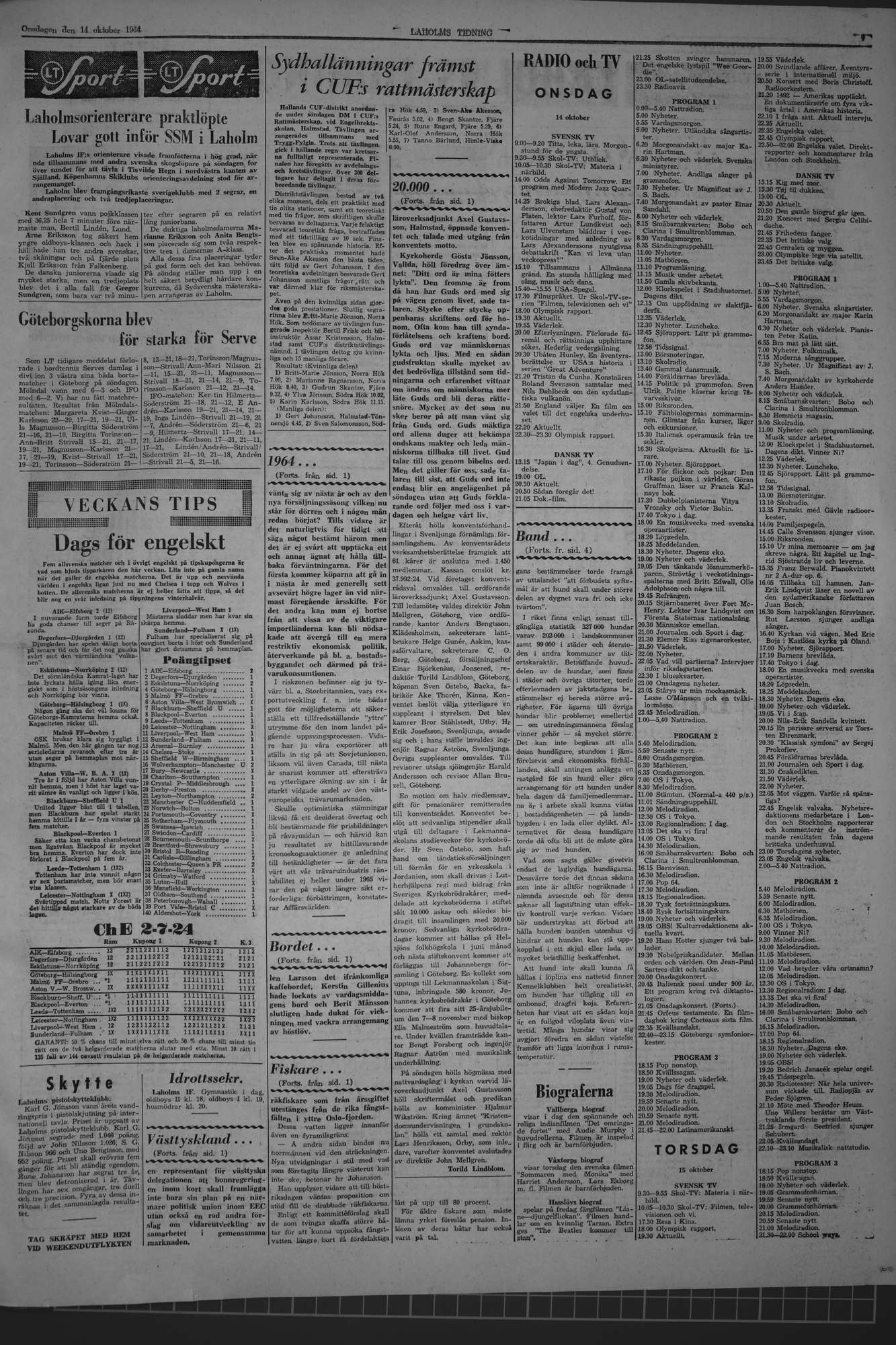 Laholms Tidning Onsdag 14 oktober 1964, sida 7