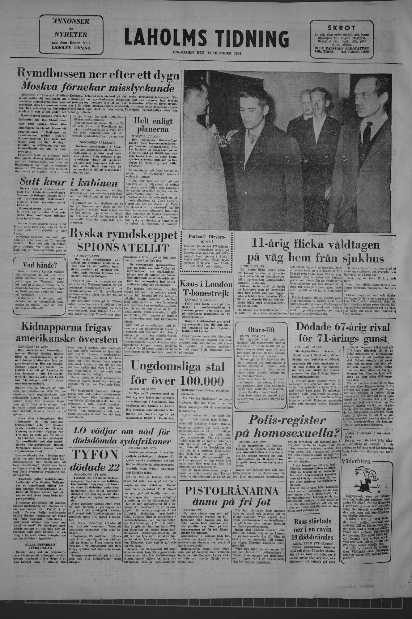 Laholms Tidning Onsdag 14 oktober 1964, sida 8