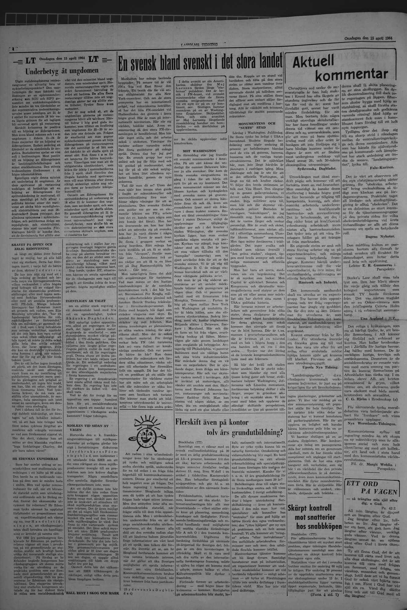 Laholms Tidning Onsdag 15 april 1964, sida 4