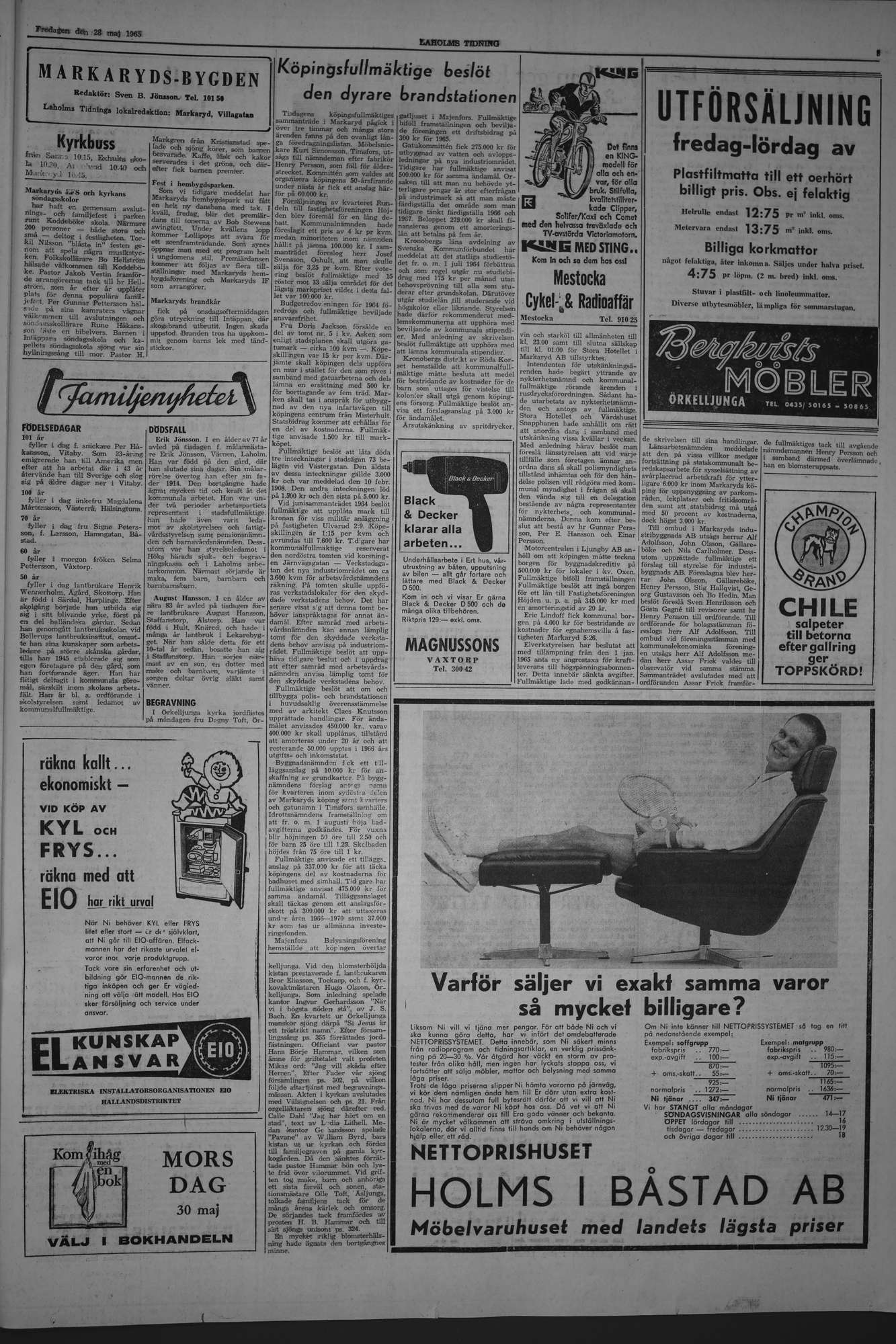 Laholms Tidning Fredag 28 maj 1965, sida 3