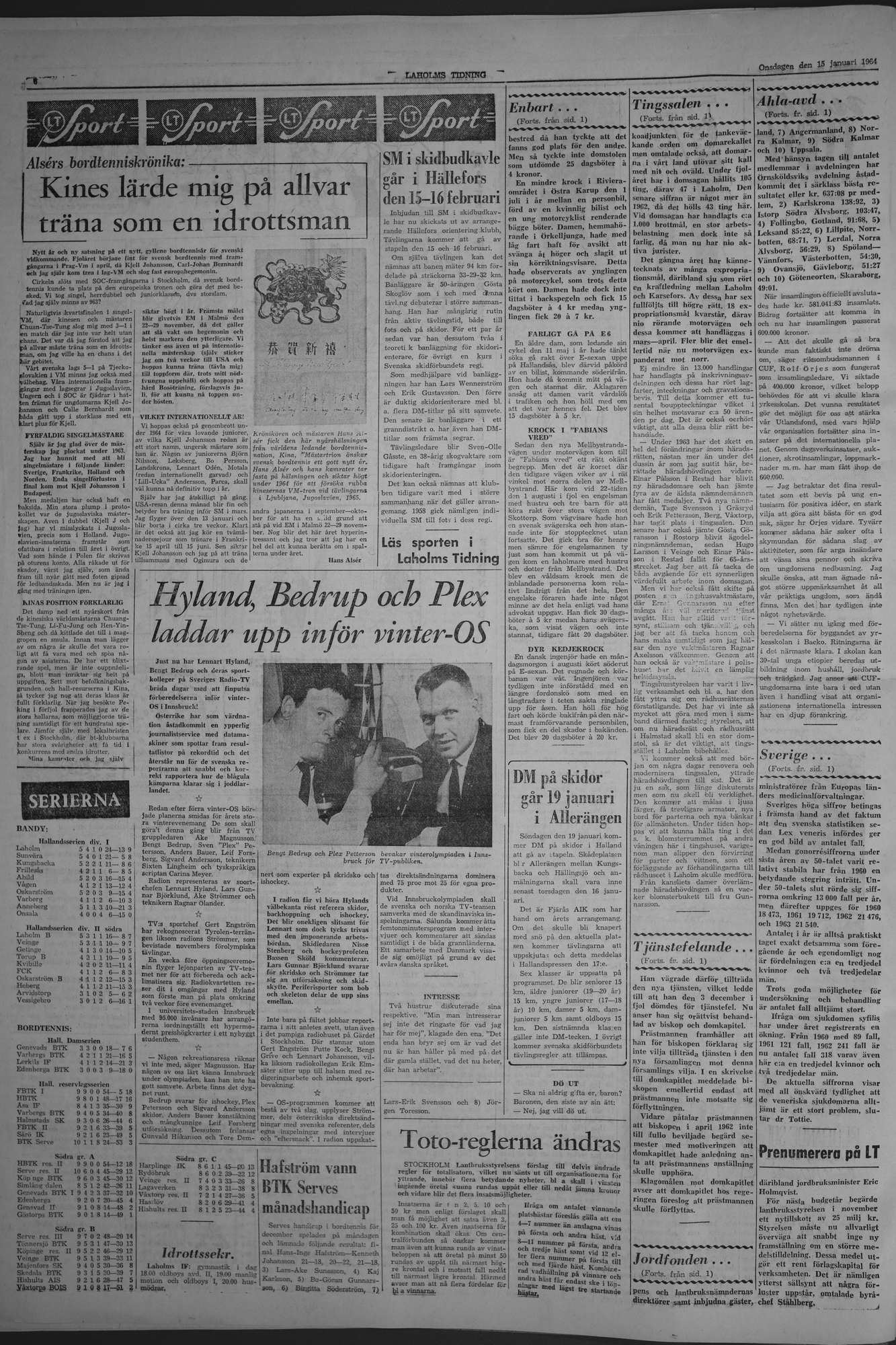 Laholms Tidning Onsdag 15 januari 1964, sida 6
