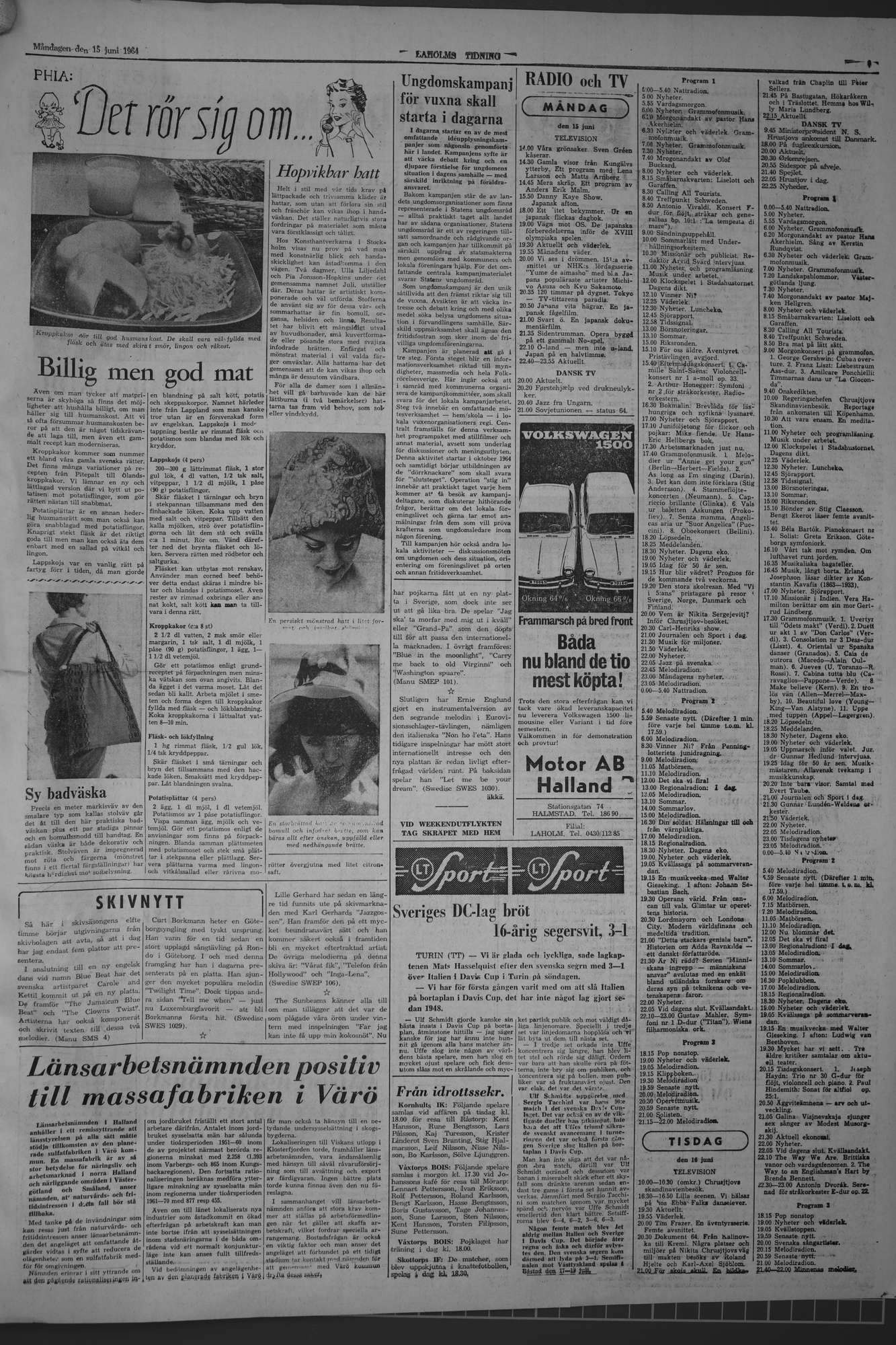 Laholms Tidning Måndag 15 juni 1964, sida 7