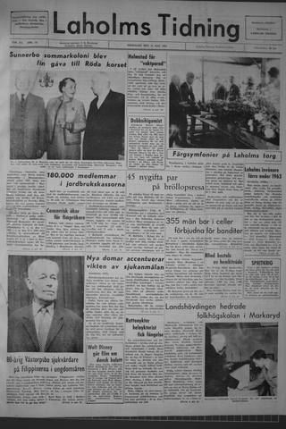 Förstasidan, Fredag 15 maj 1964