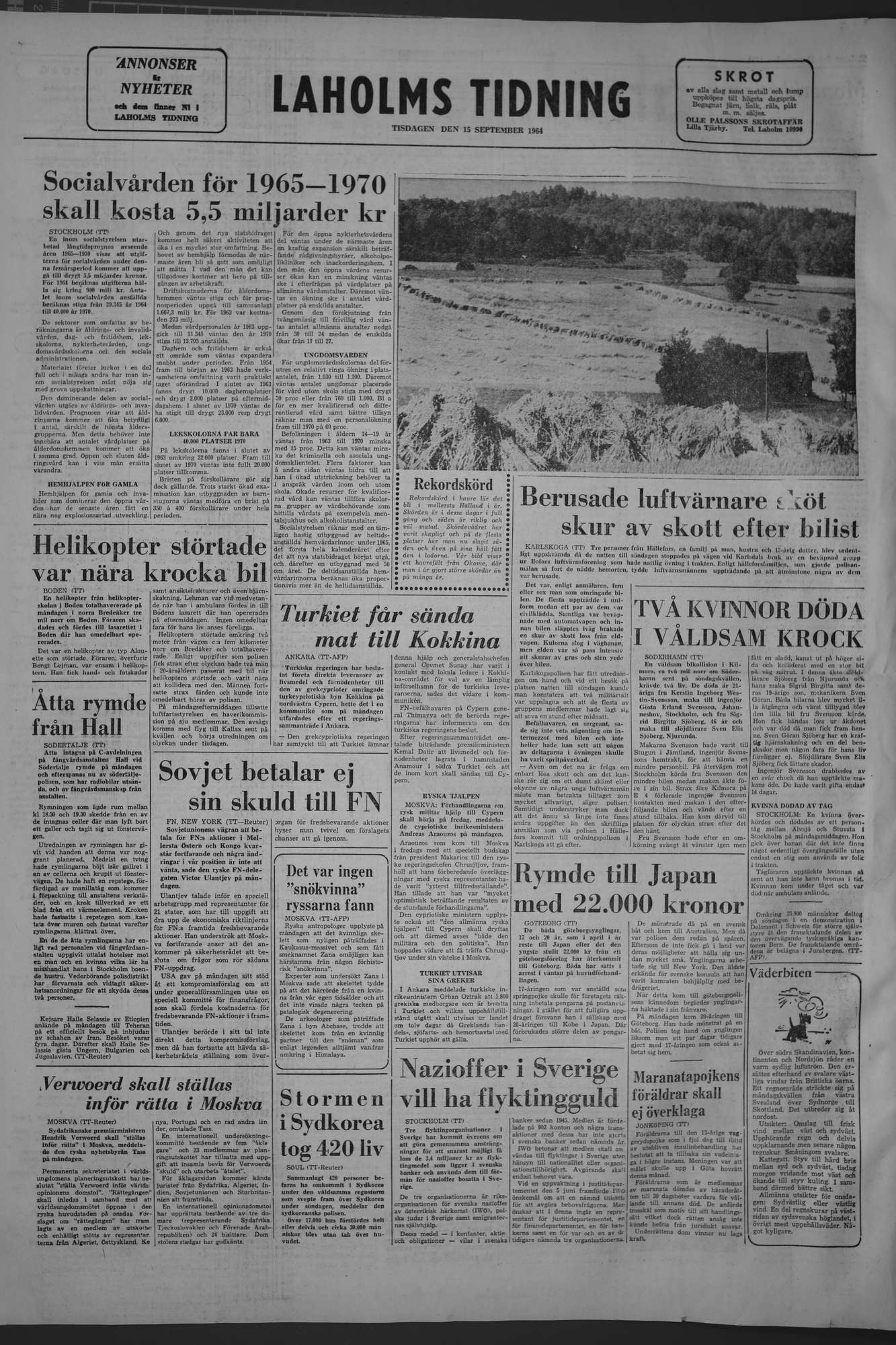 Laholms Tidning Tisdag 15 september 1964, sida 8