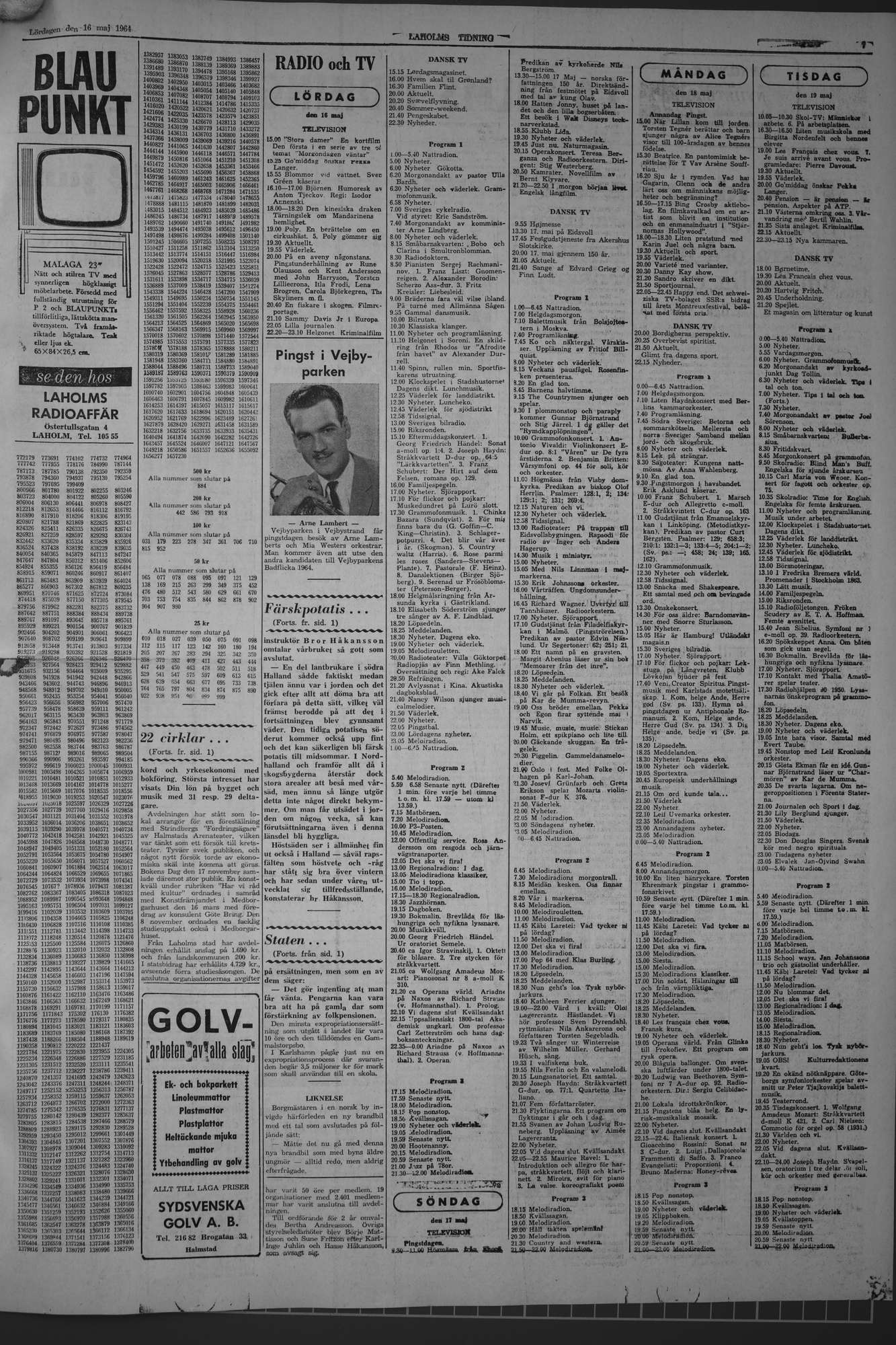 Laholms Tidning Lördag 16 maj 1964, sida 7