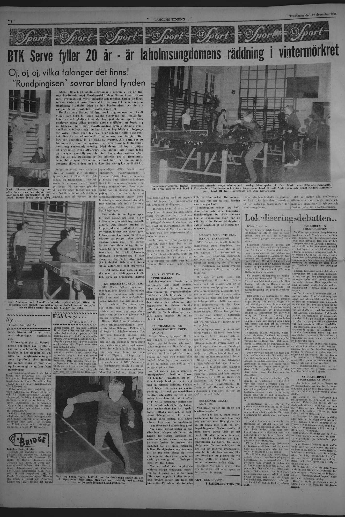 Laholms Tidning Torsdag 17 december 1964, sida 6