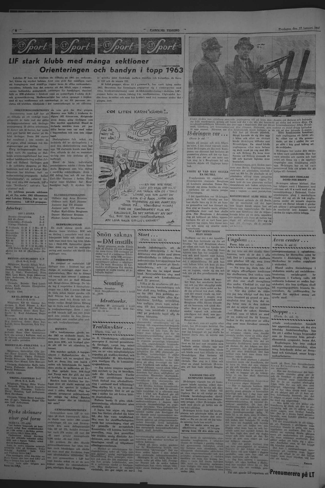 Laholms Tidning Fredag 17 januari 1964, sida 6