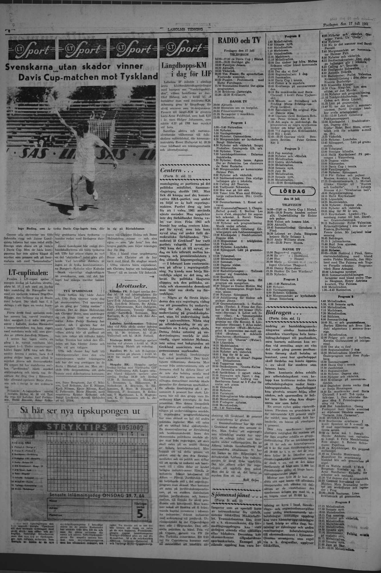 Laholms Tidning Fredag 17 juli 1964, sida 6