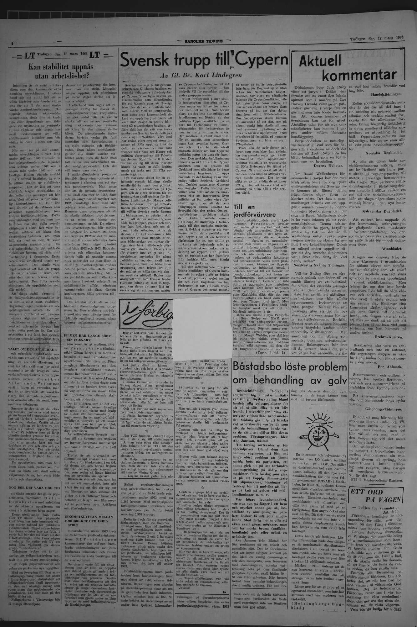 Laholms Tidning Tisdag 17 mars 1964, sida 4