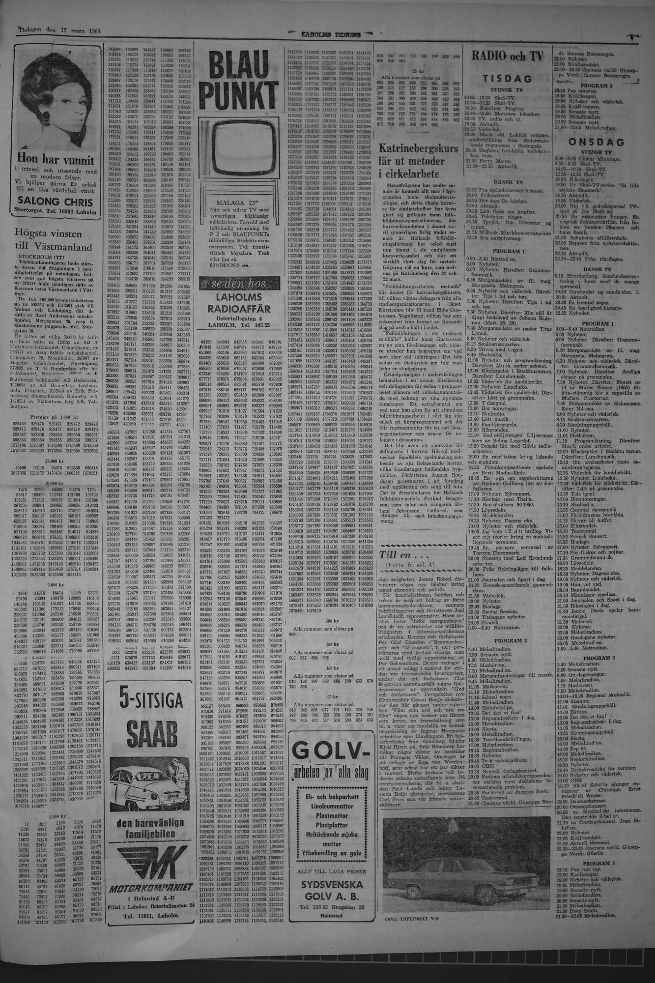 Laholms Tidning Tisdag 17 mars 1964, sida 7