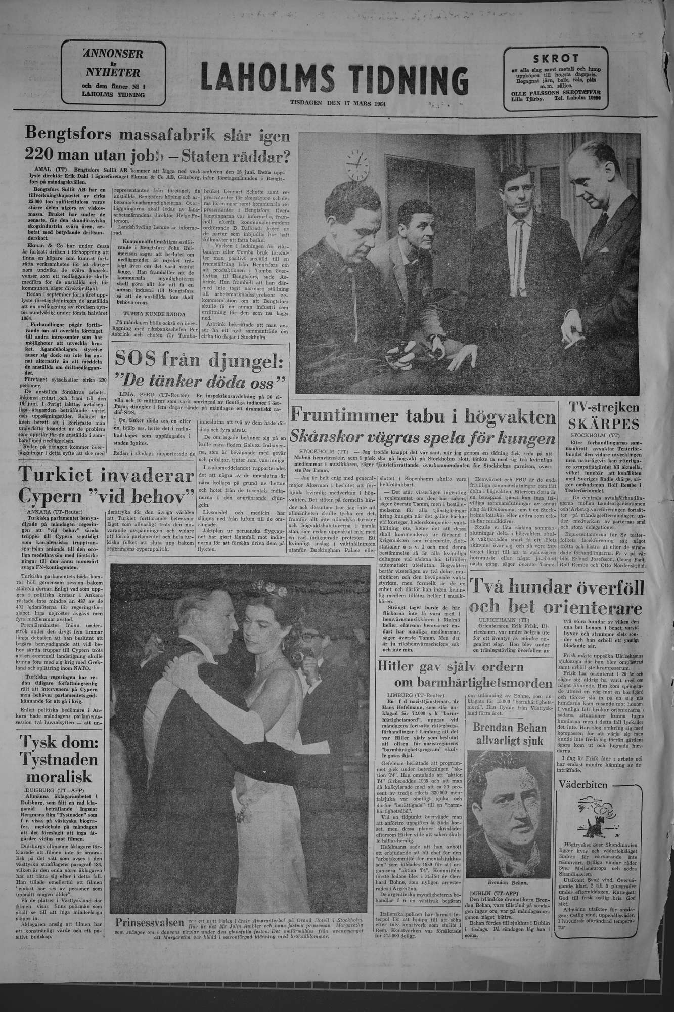 Laholms Tidning Tisdag 17 mars 1964, sida 8