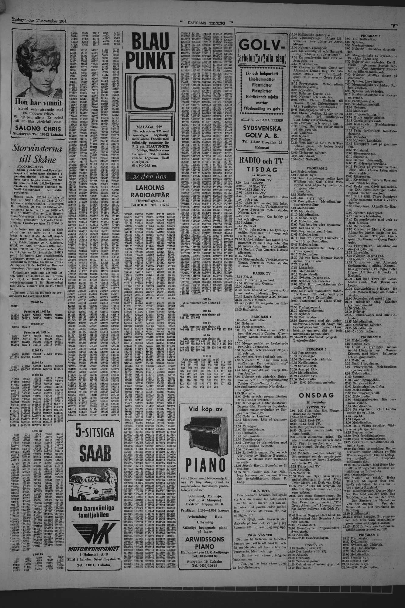 Laholms Tidning Tisdag 17 november 1964, sida 7