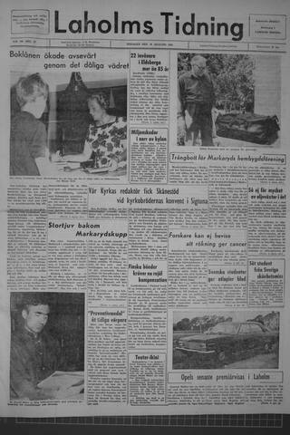 Förstasidan, Tisdag 18 augusti 1964
