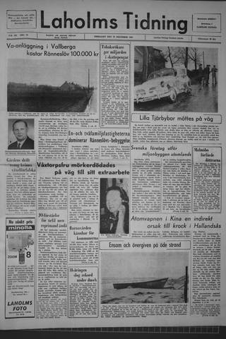 Förstasidan, Fredag 18 december 1964