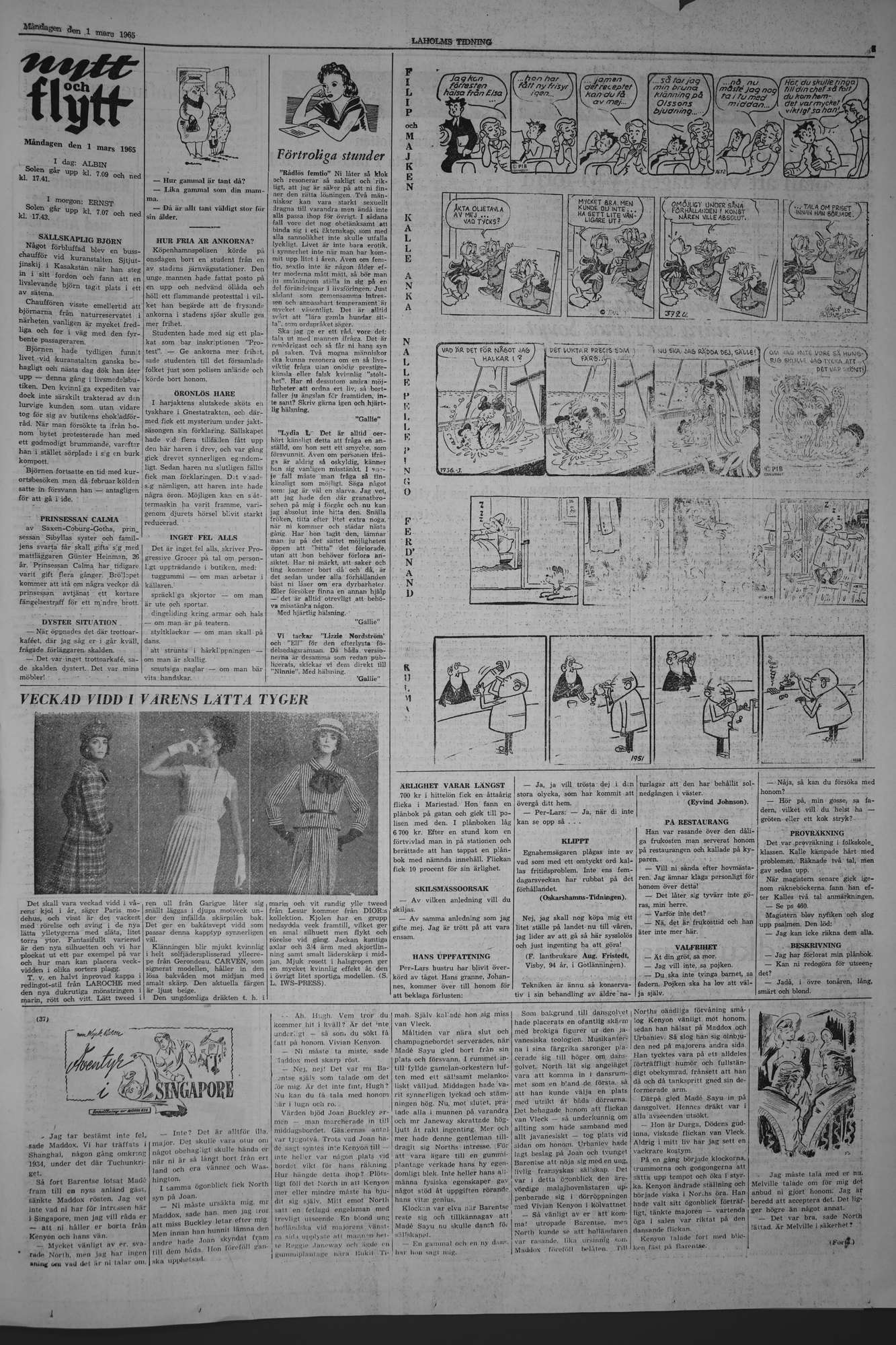 Laholms Tidning Måndag 1 mars 1965, sida 5