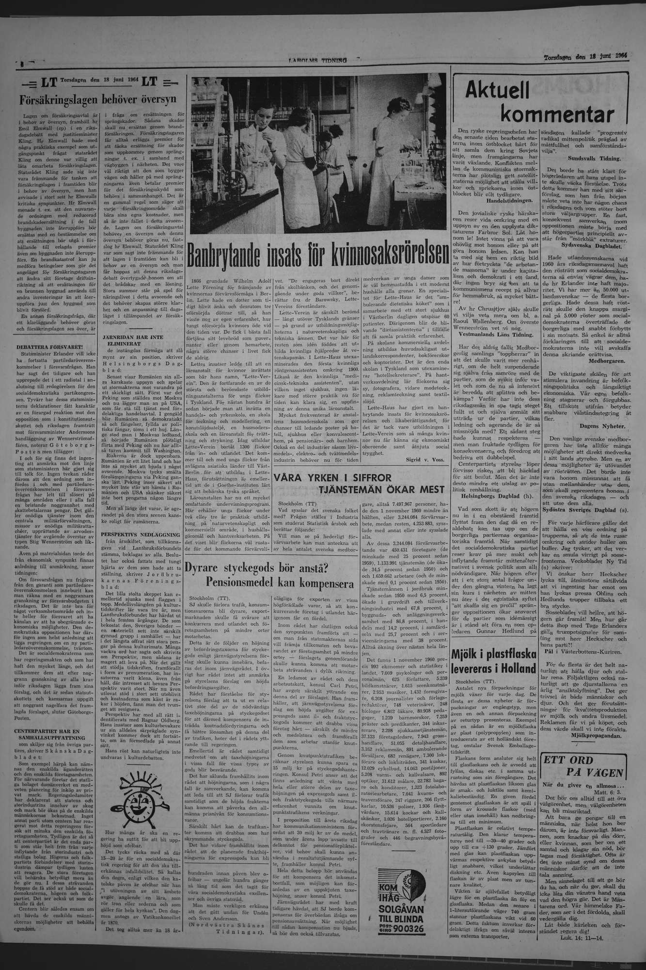 Laholms Tidning Torsdag 18 juni 1964, sida 4