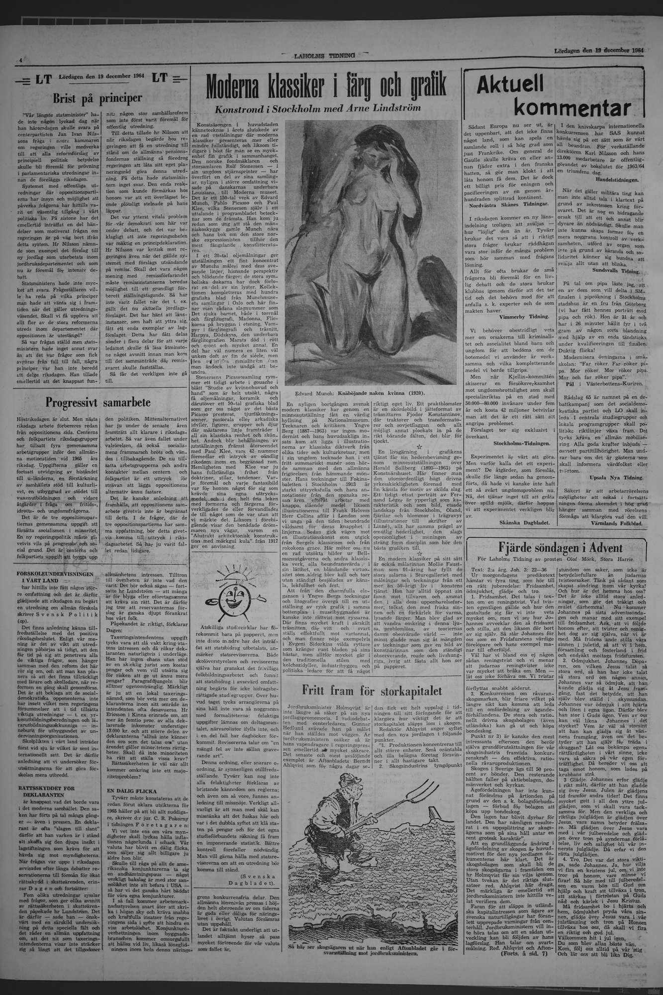 Laholms Tidning Lördag 19 december 1964, sida 4