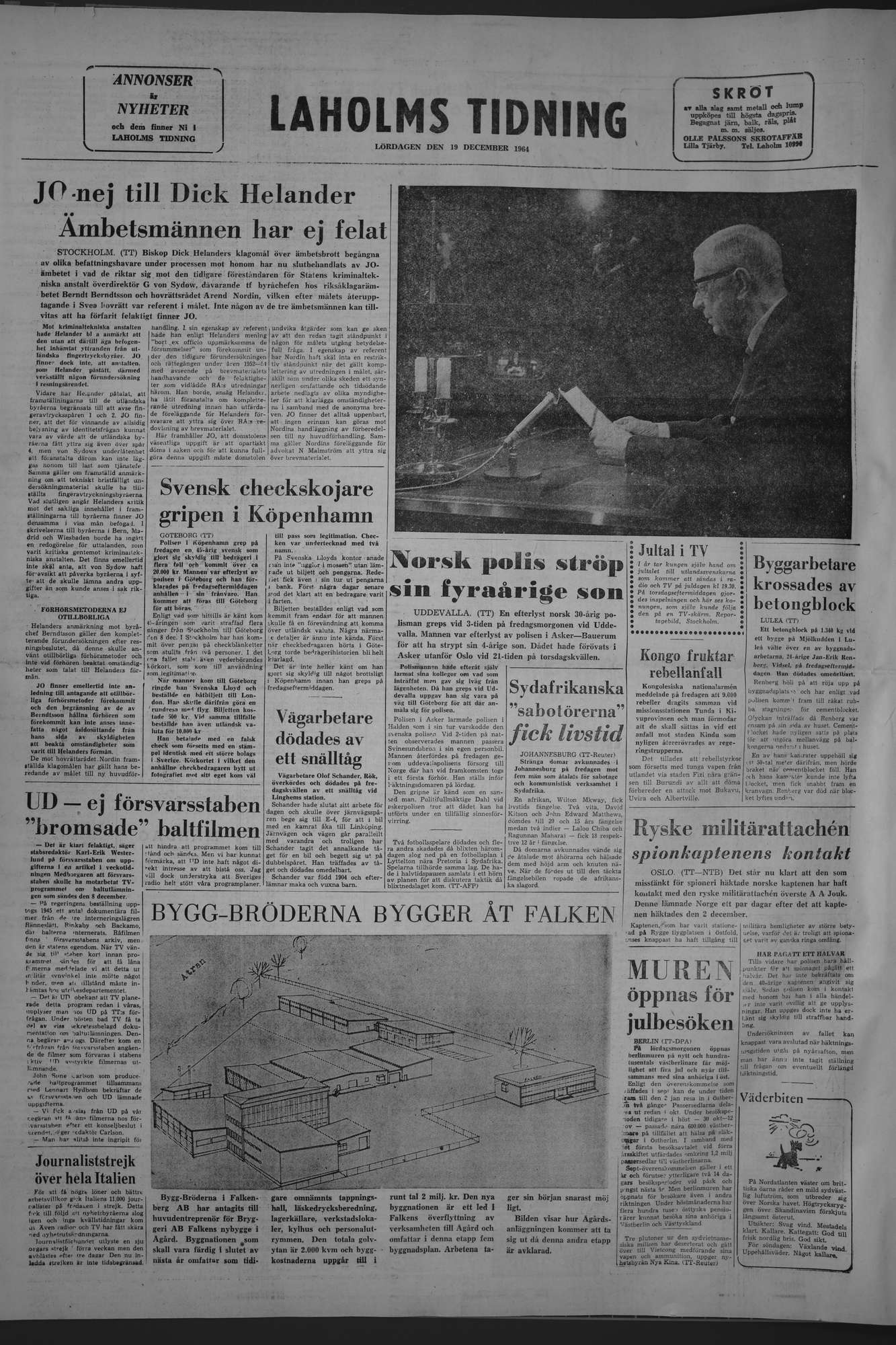 Laholms Tidning Lördag 19 december 1964, sida 8