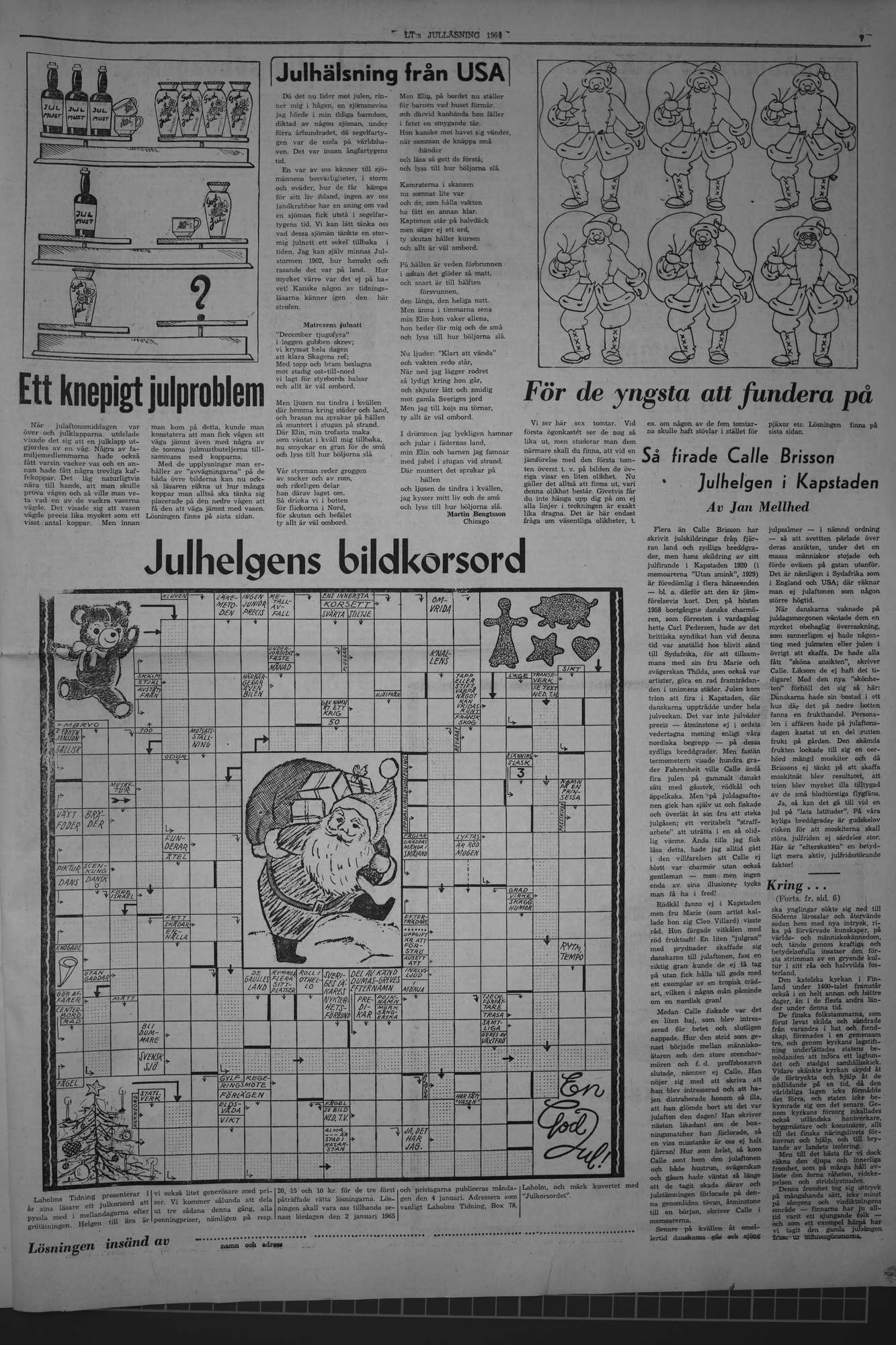Laholms Tidning Lördag 19 december 1964, sida 15