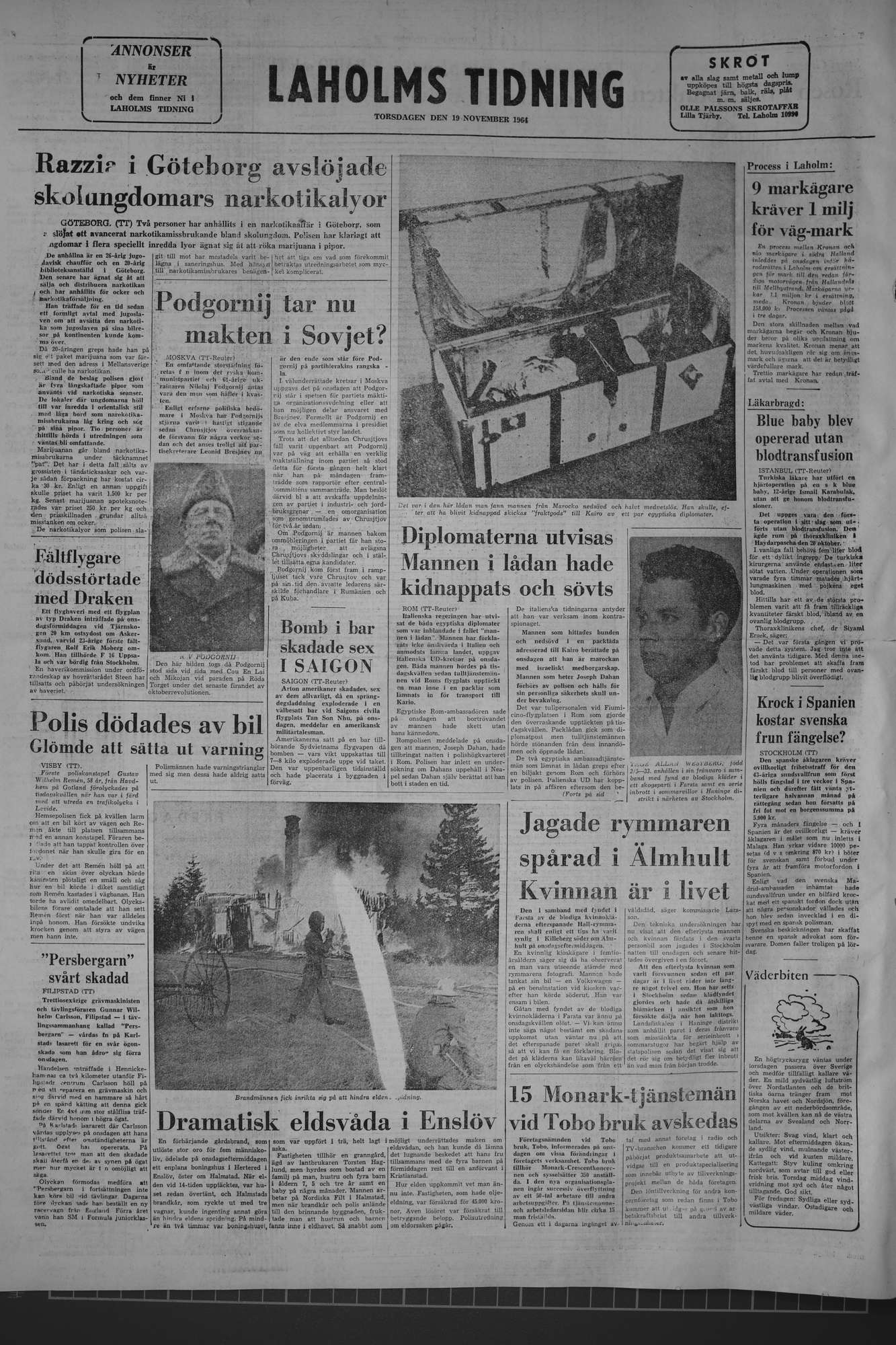 Laholms Tidning Torsdag 19 november 1964, sida 8