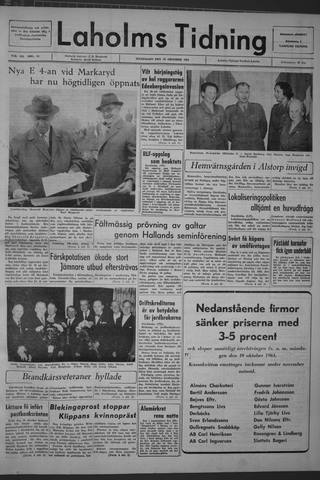 Förstasidan, Måndag 19 oktober 1964