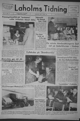 Förstasidan, Torsdag 2 april 1964