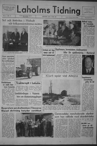 Förstasidan, Onsdag 3 mars 1965