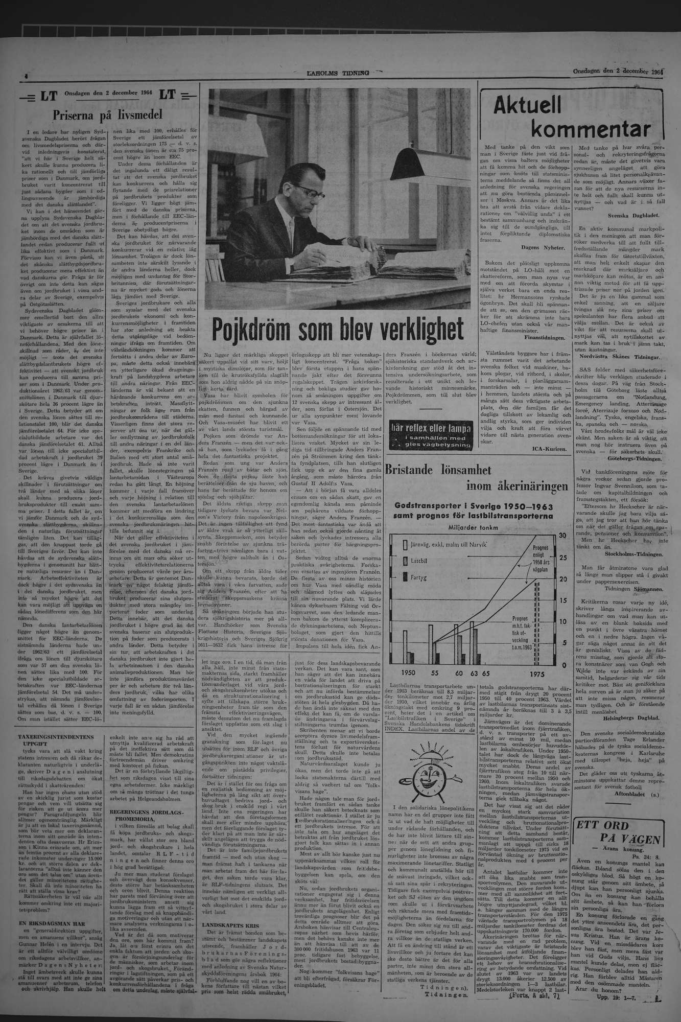Laholms Tidning Onsdag 2 december 1964, sida 4