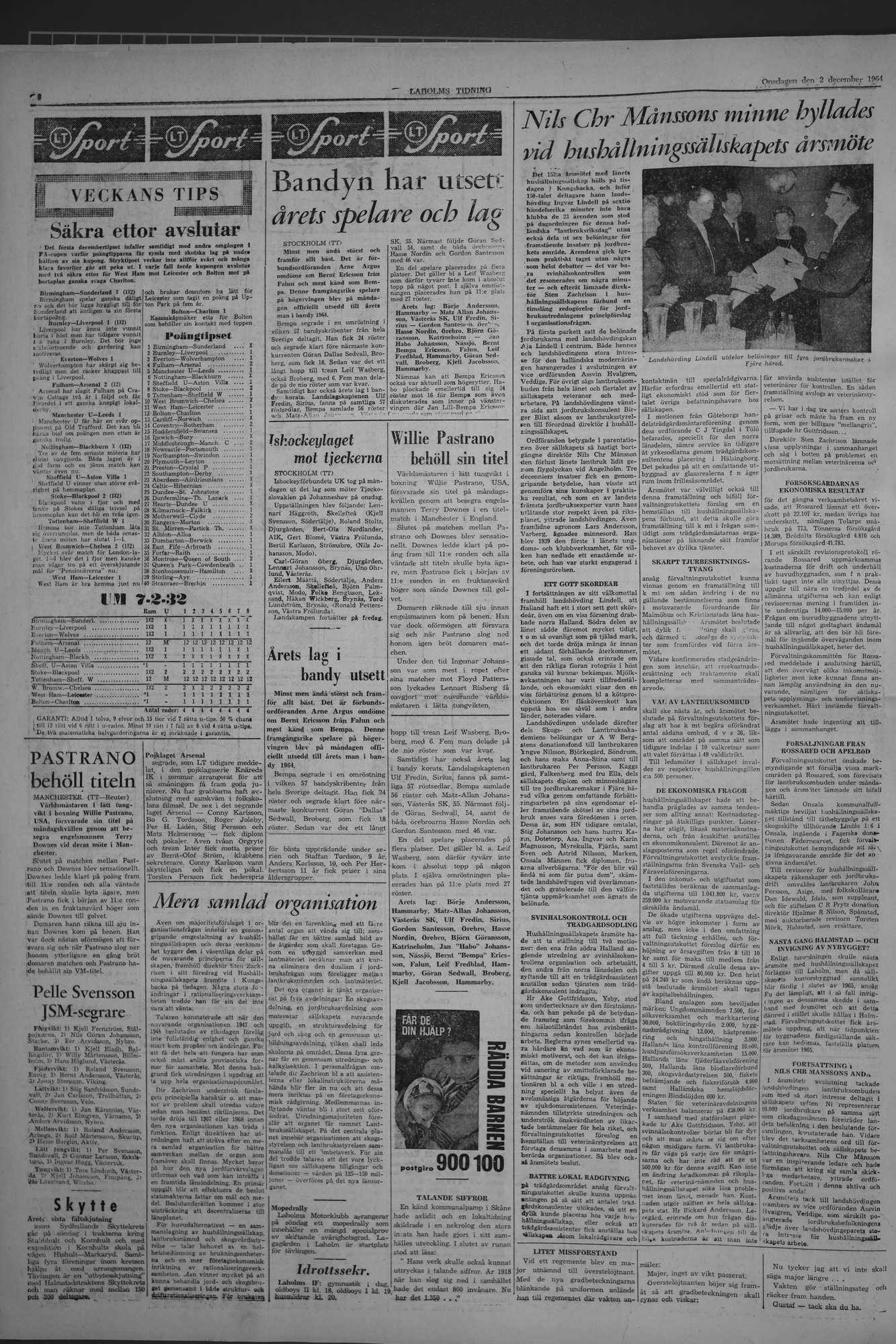 Laholms Tidning Onsdag 2 december 1964, sida 6