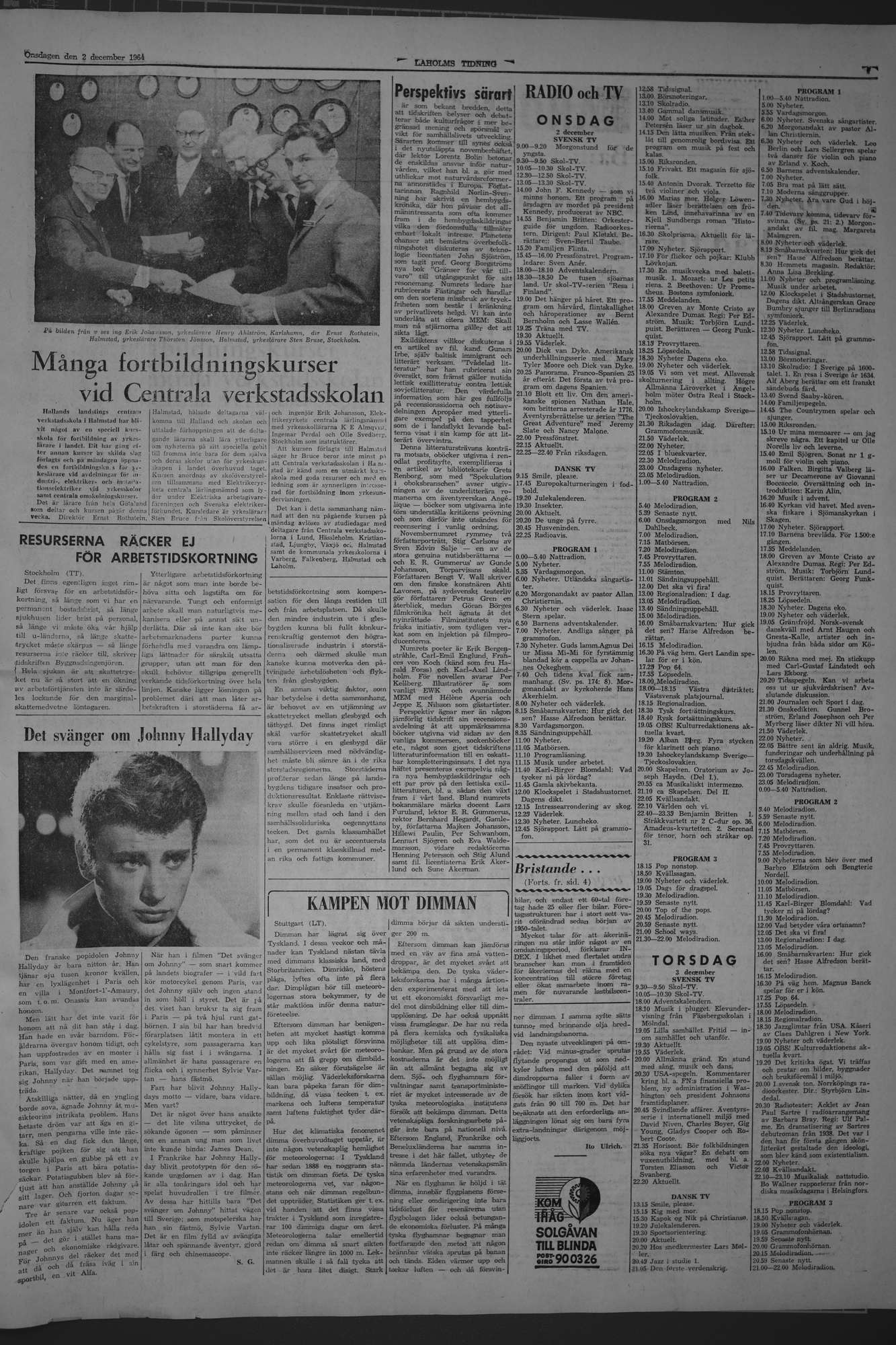 Laholms Tidning Onsdag 2 december 1964, sida 7