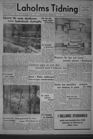 Förstasidan, Måndag 2 november 1964