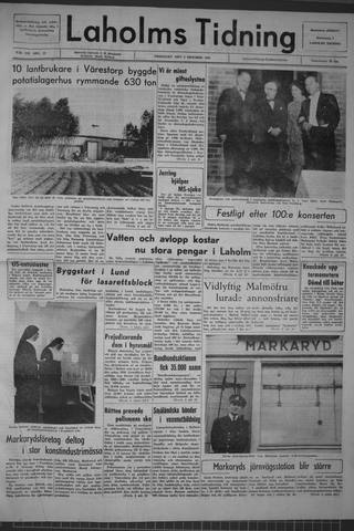 Förstasidan, Fredag 2 oktober 1964