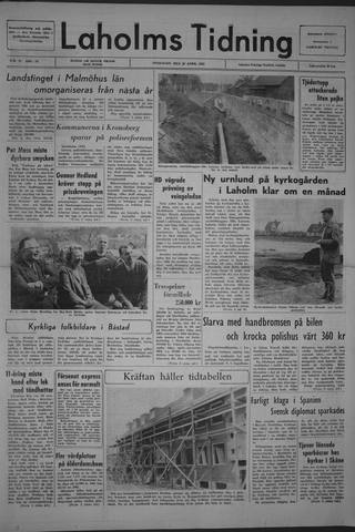 Förstasidan, Onsdag 28 april 1965