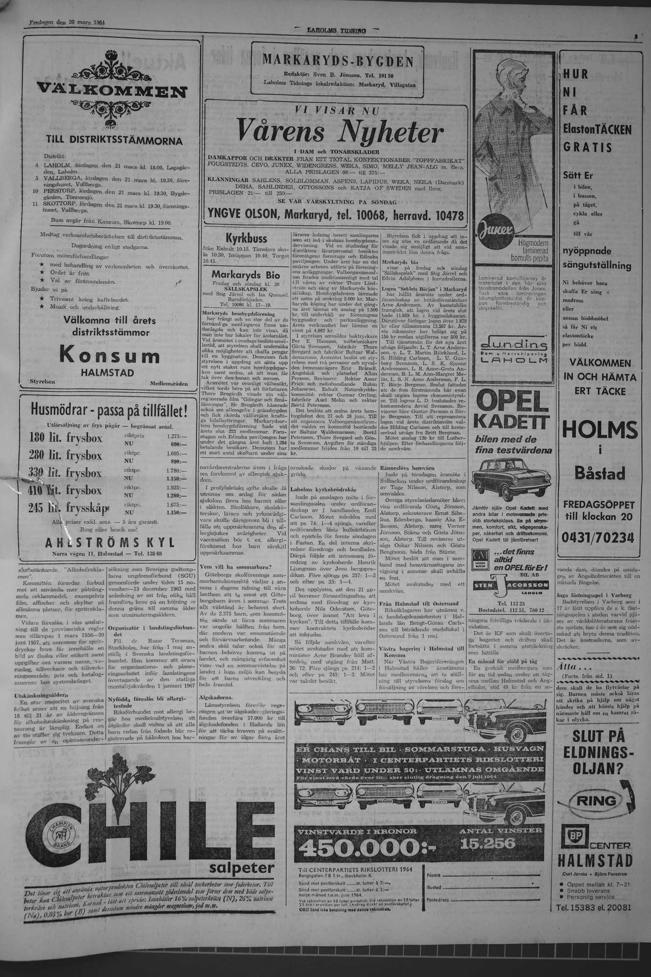 Laholms Tidning Fredag 20 mars 1964, sida 3