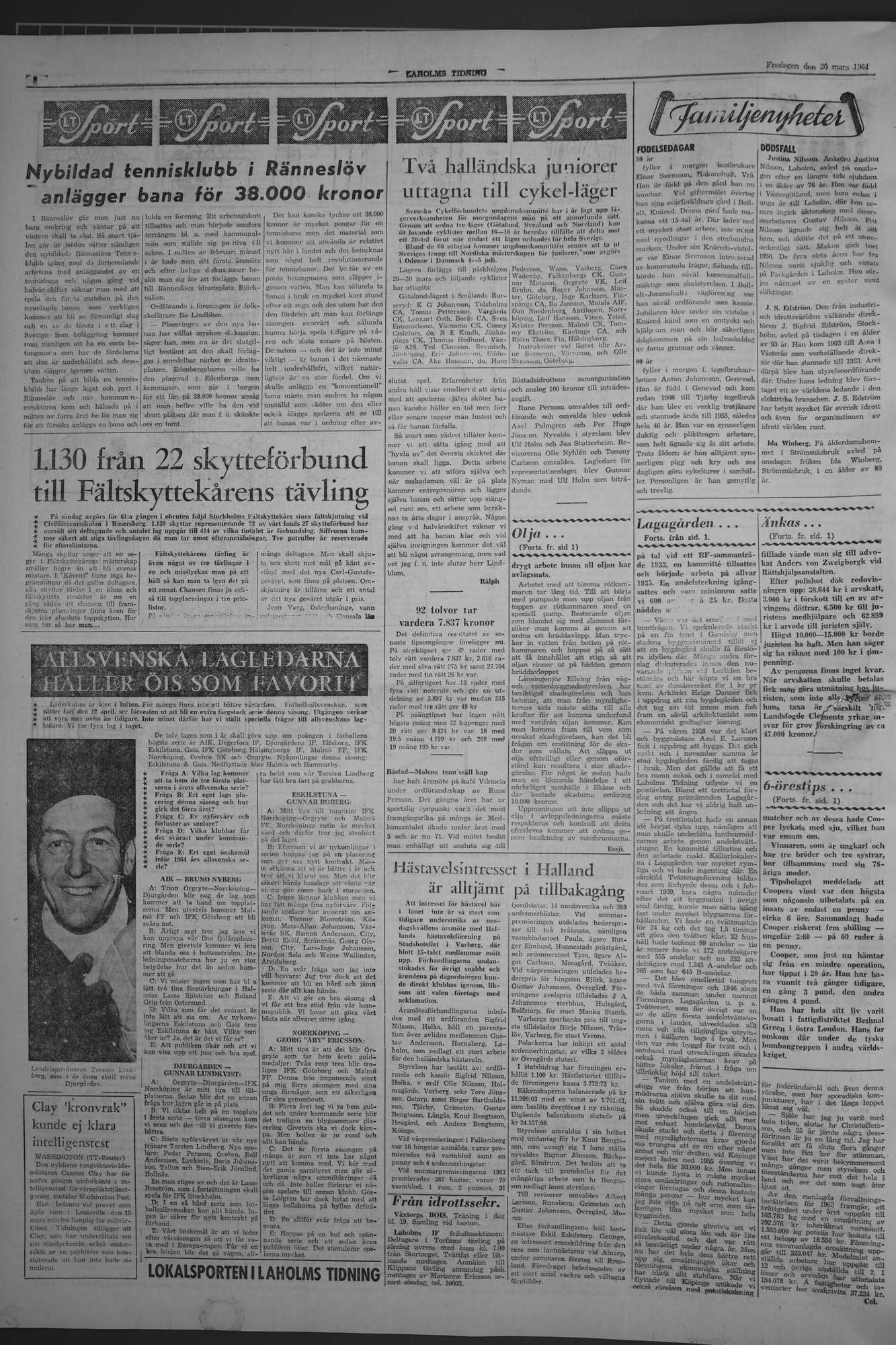 Laholms Tidning Fredag 20 mars 1964, sida 6