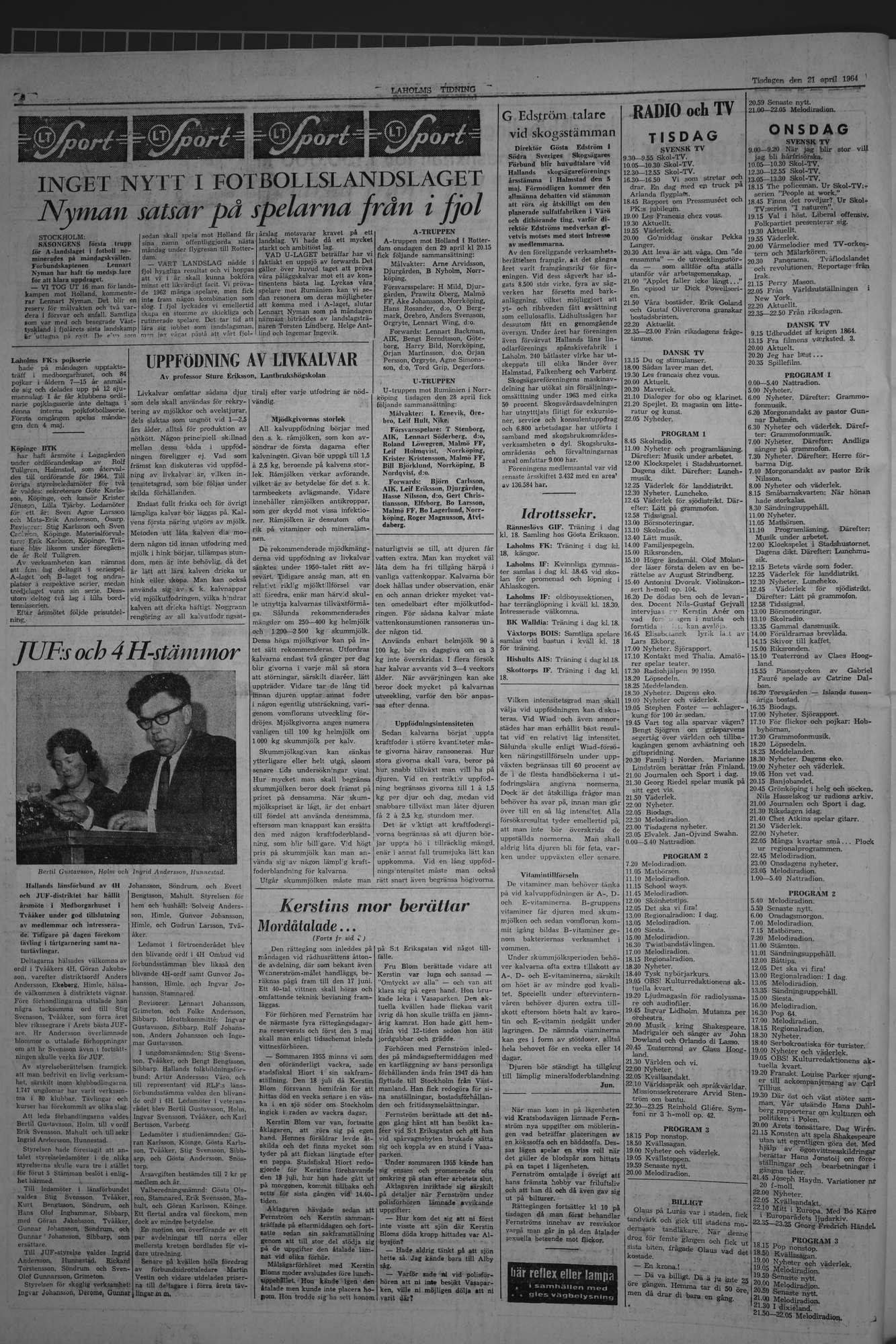Laholms Tidning Tisdag 21 april 1964, sida 6