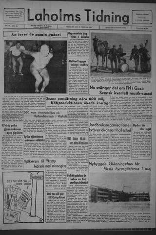 Förstasidan, Fredag 21 februari 1964