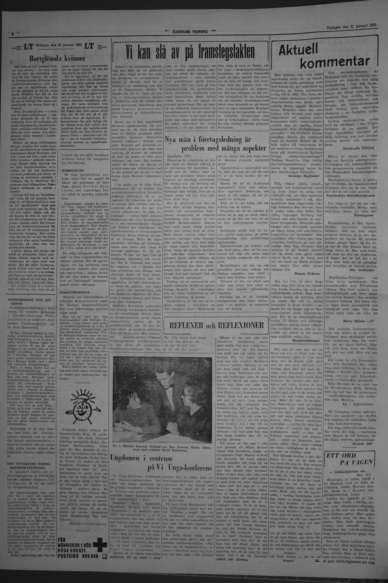Laholms Tidning Tisdag 21 januari 1964, sida 4