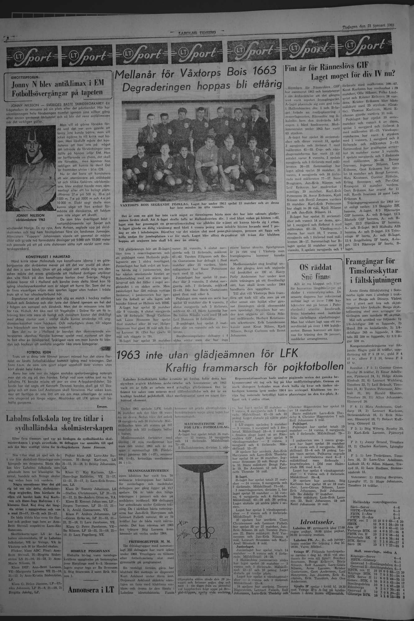 Laholms Tidning Tisdag 21 januari 1964, sida 6