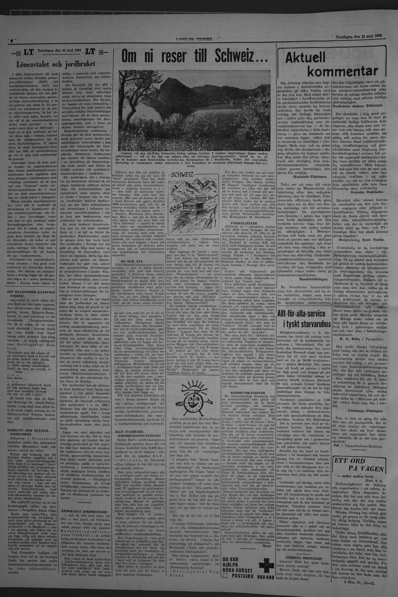 Laholms Tidning Torsdag 21 maj 1964, sida 4