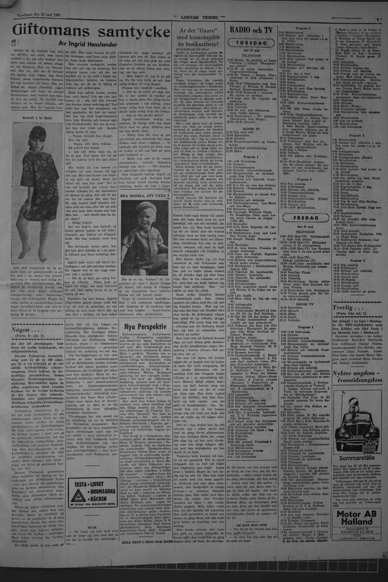 Laholms Tidning Torsdag 21 maj 1964, sida 7