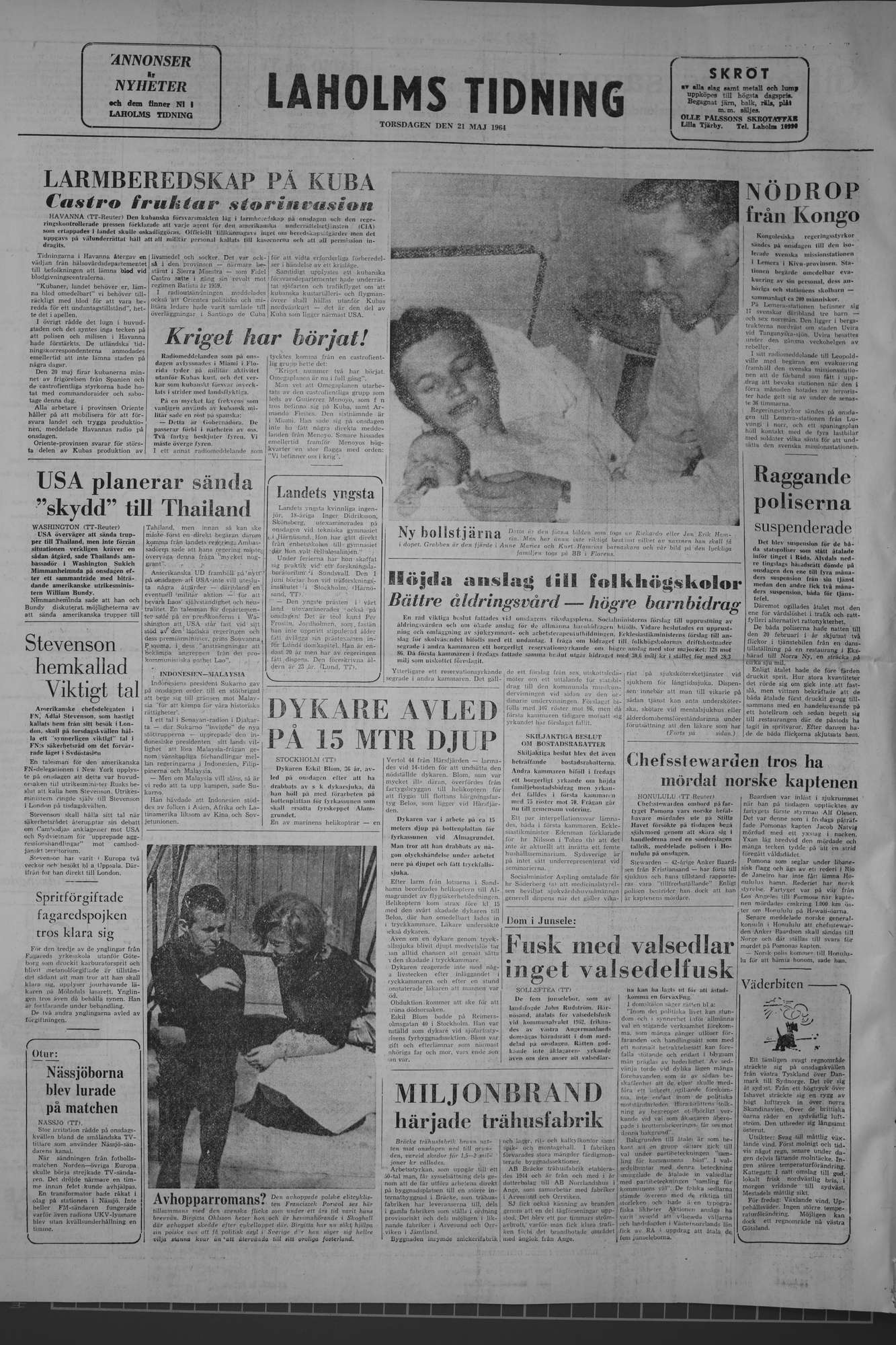 Laholms Tidning Torsdag 21 maj 1964, sida 8