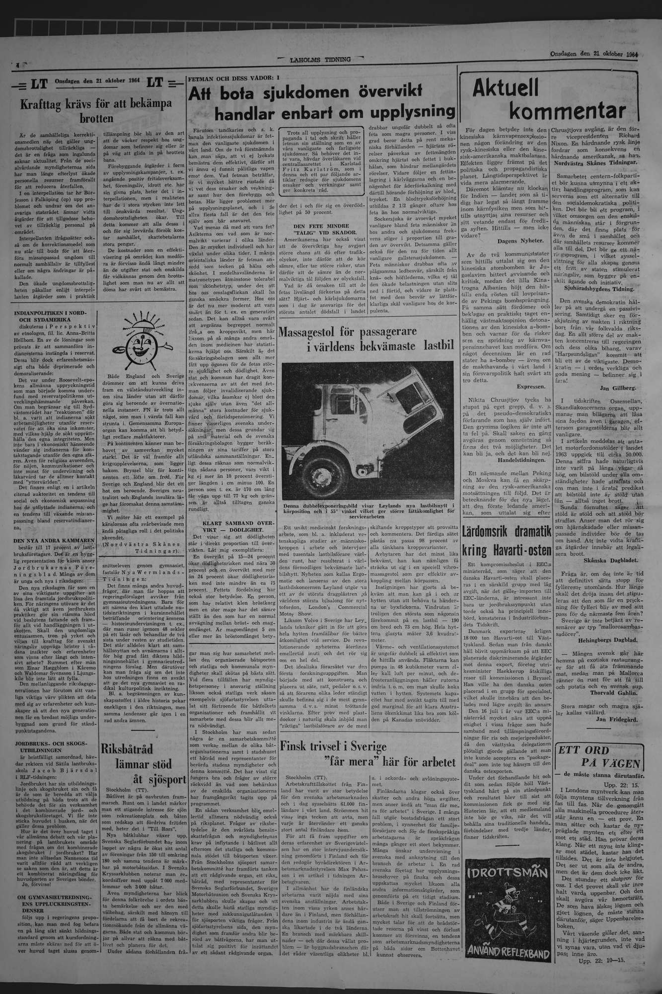 Laholms Tidning Onsdag 21 oktober 1964, sida 4
