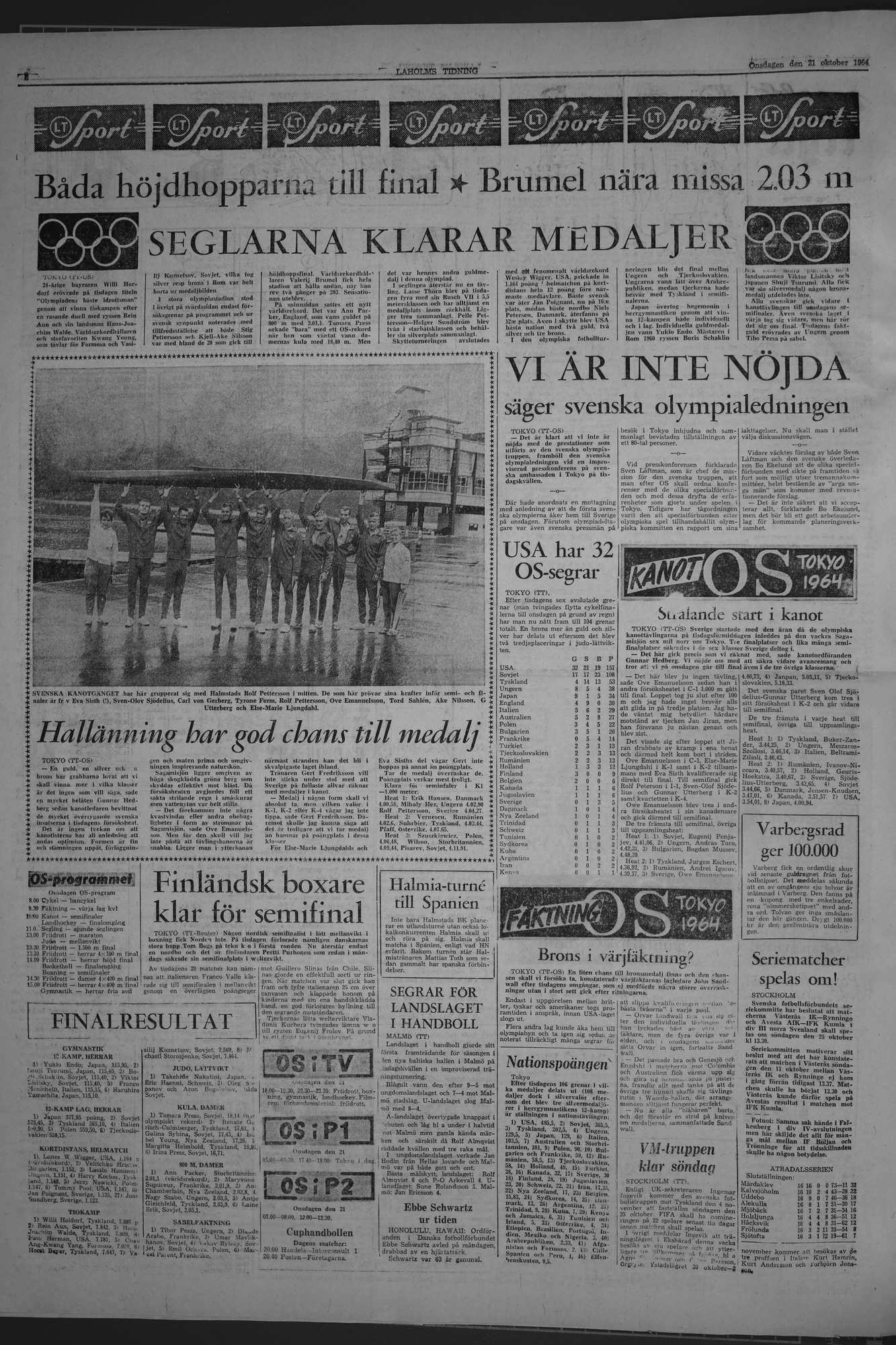 Laholms Tidning Onsdag 21 oktober 1964, sida 6