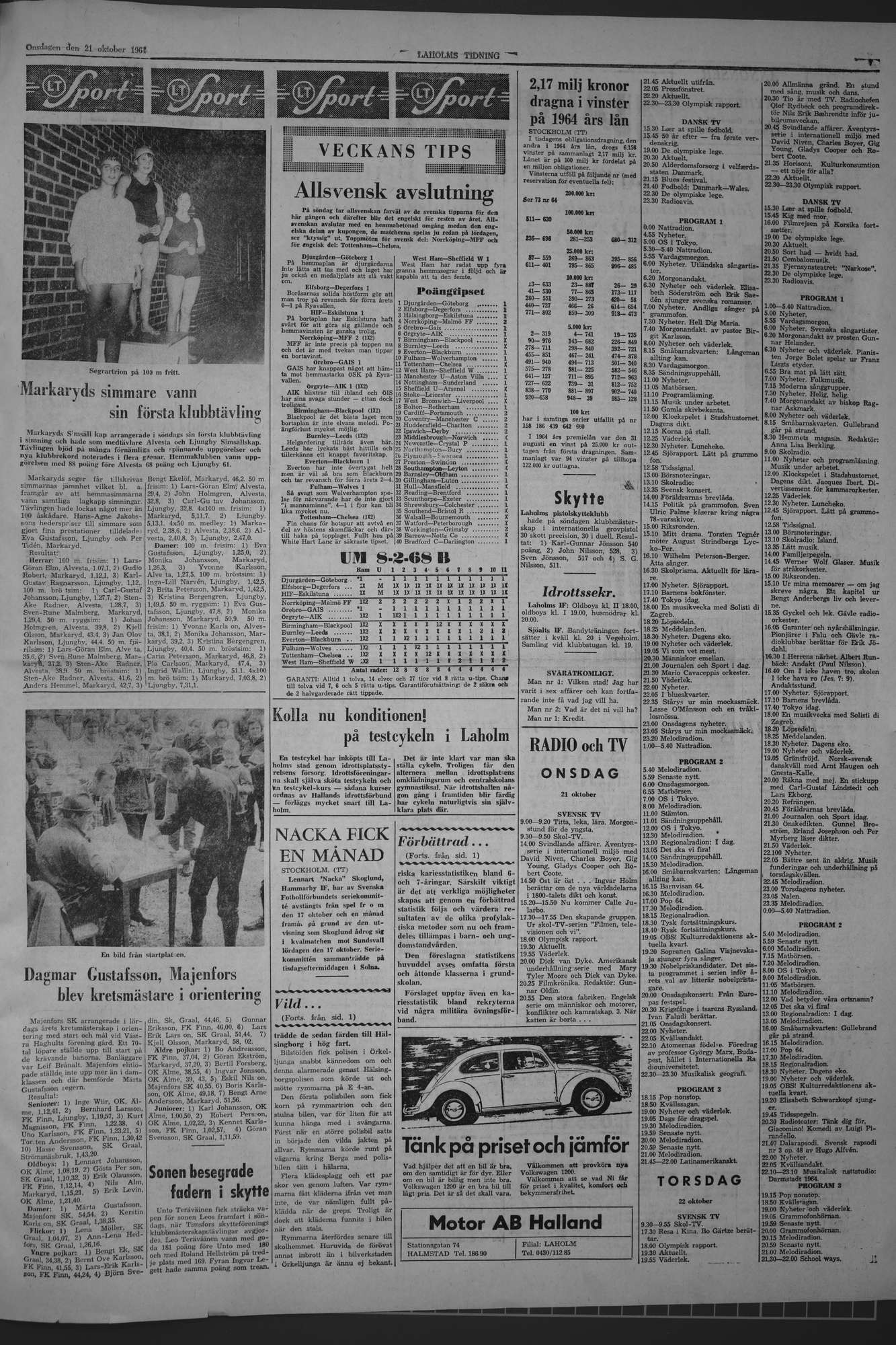 Laholms Tidning Onsdag 21 oktober 1964, sida 7
